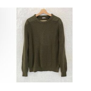 True Measure Of A Man Mens Sweater XL Military Utility Cotton Green